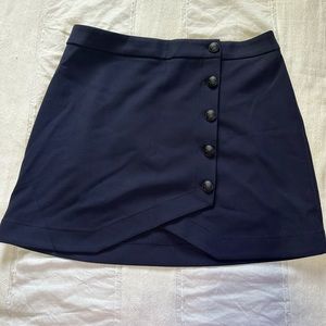 Navy blue button up skirt
